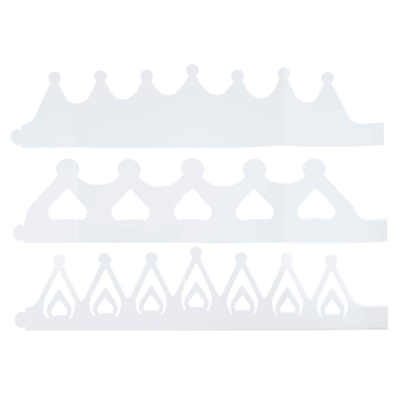 24 Packs: 12 ct. (288 total) 23.5" White Paper Crowns by Creatology™